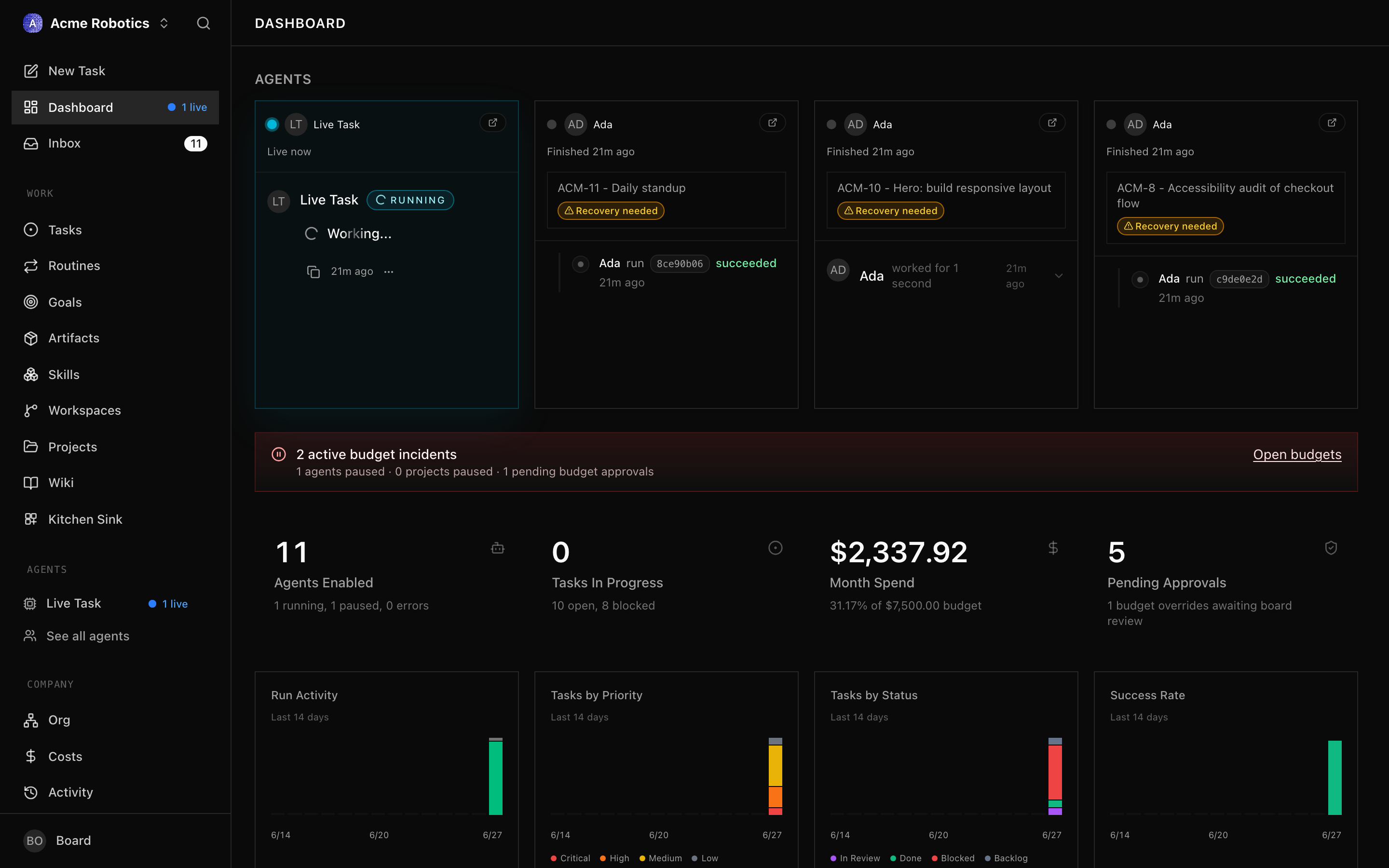 The goal field in the New Company modal with an example goal entered